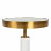 Fenway White & Antique Brass Side Table Furniture