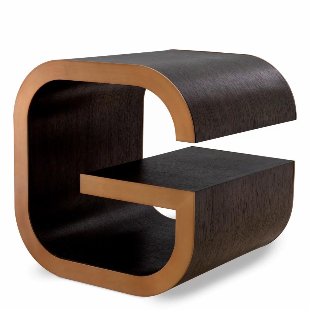 Galan Mocha Oak Side Table Furniture