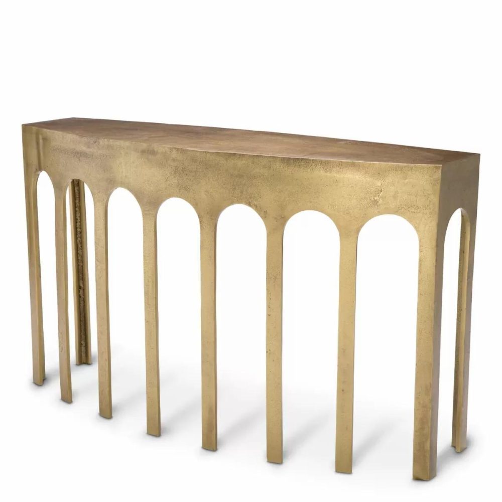 Gardini Vintage Brass Console Table Console Tables