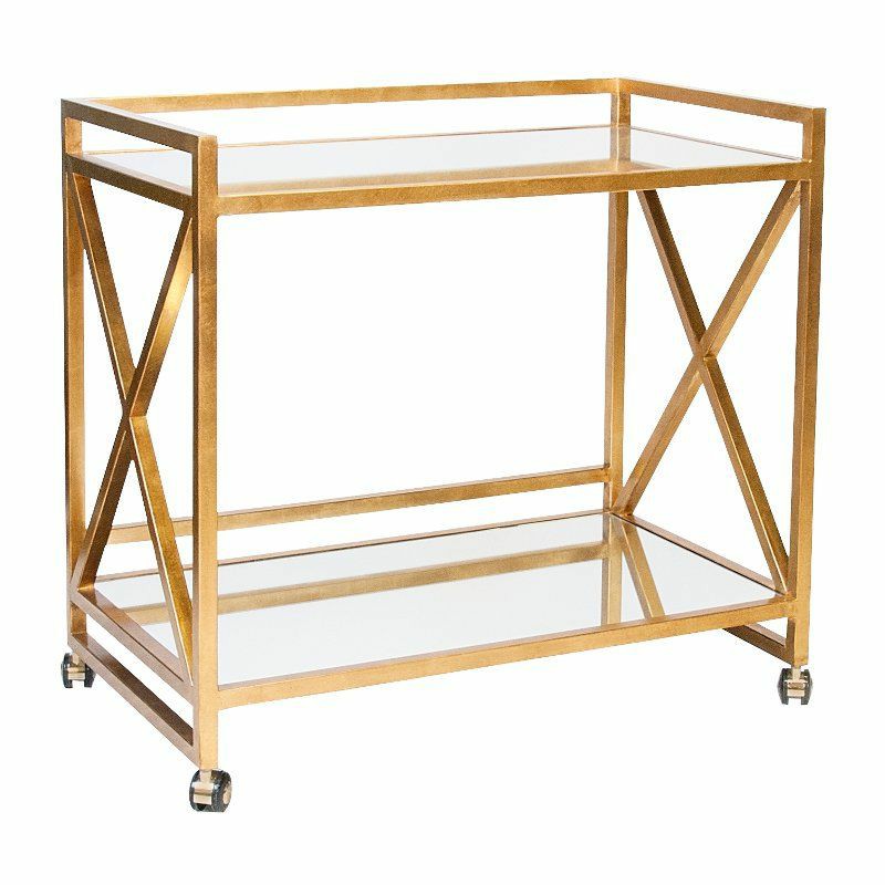 Gerard Gold Leaf Bar Cart Bar Carts