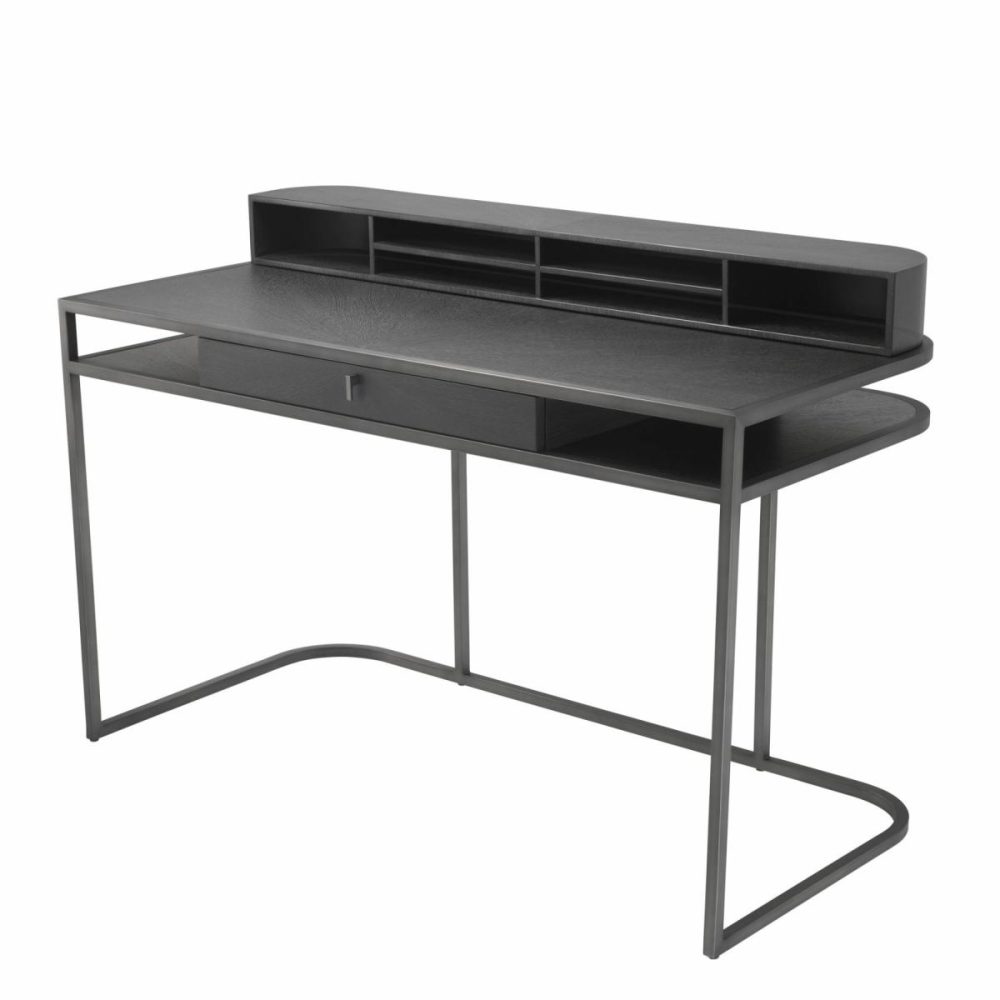 Highland Charcoal Brown Oak Desk Desks