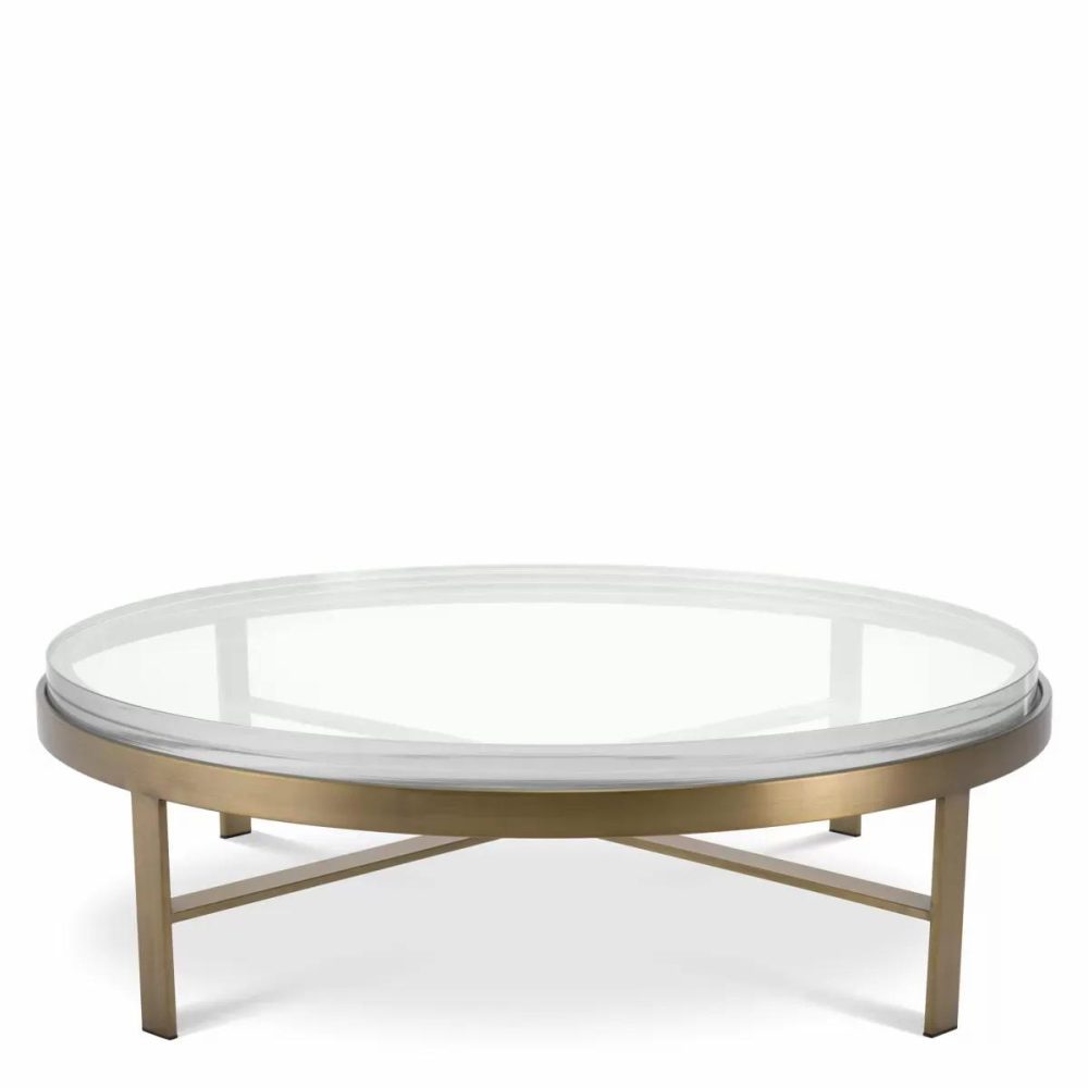 Hoxton Brushed Brass Coffee Table Coffee Tables