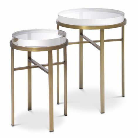 Hoxton Brushed Brass Side Tables – Set Of 2 Furniture