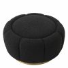 Inger Boucle Black Ottoman Furniture