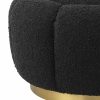 Inger Boucle Black Ottoman Furniture