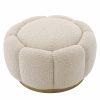 Inger Boucle Cream Ottoman Furniture