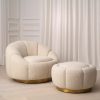 Inger Boucle Cream Ottoman Furniture