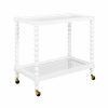 Isadore White Bar Cart Bar Cabinets / Barware