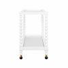 Isadore White Bar Cart Bar Cabinets / Barware