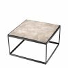 La Quinta Bronze Side Table With Beige Marble Top Furniture