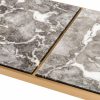 La Quinta Brushed Brass Coffee Table With Grey Marble Top Coffee Tables