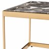 La Quinta Brushed Brass Coffee Table With Grey Marble Top Coffee Tables