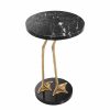 Lagoon Brass & Black Marble Side Table Furniture