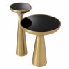 Lindos Brushed Brass High Side Table Furniture