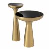 Lindos Brushed Brass Low Side Table Furniture