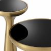 Lindos Brushed Brass Low Side Table Furniture