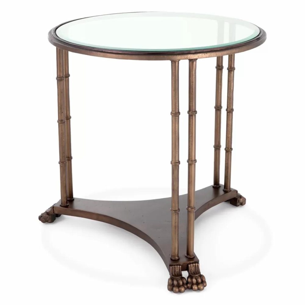 Lioness Bronze Side Table Furniture