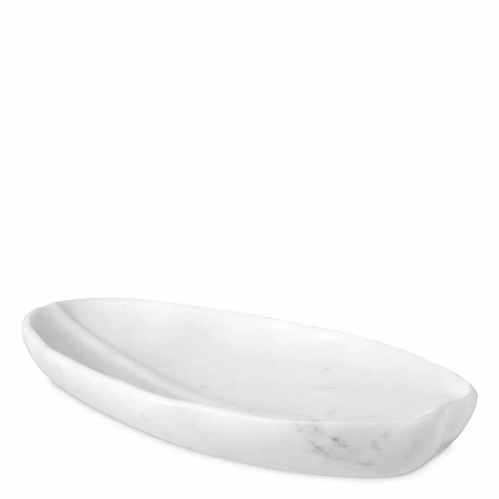 Loulou White Marble Tray Accessories