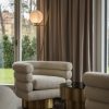 Maguire Boucle Cream Swivel Armchair Armchairs