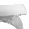 Marlowe Lucite Stool With White Linen Cushion Furniture