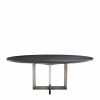 Melchior Charcoal Oak Oval Dining Table Dining Tables