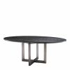 Melchior Charcoal Oak Oval Dining Table Dining Tables