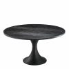 Melchior Charcoal Oak Round Dining Table Dining Tables