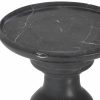 Melody Honed Black Marble Side Table Furniture