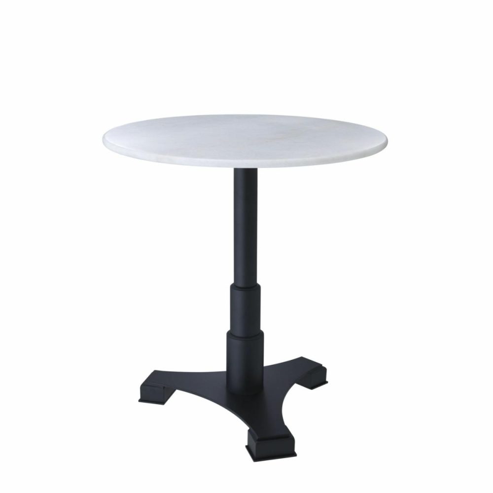 Mercier Black & White Marble Round Dining Table Dining Tables