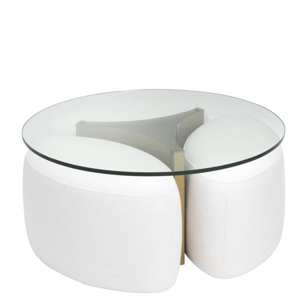 Modus Avalon White & Brushed Brass Coffee Table Coffee Tables