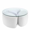 Modus Avalon White & Polished Stainless Steel Coffee Table Coffee Tables