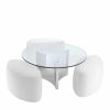 Modus Avalon White & Polished Stainless Steel Coffee Table Coffee Tables