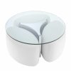 Modus Avalon White & Polished Stainless Steel Coffee Table Coffee Tables