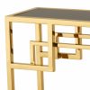 Morris Gold Console Table Console Tables