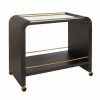 Myer Espresso Oak Bar Cart Bar Carts