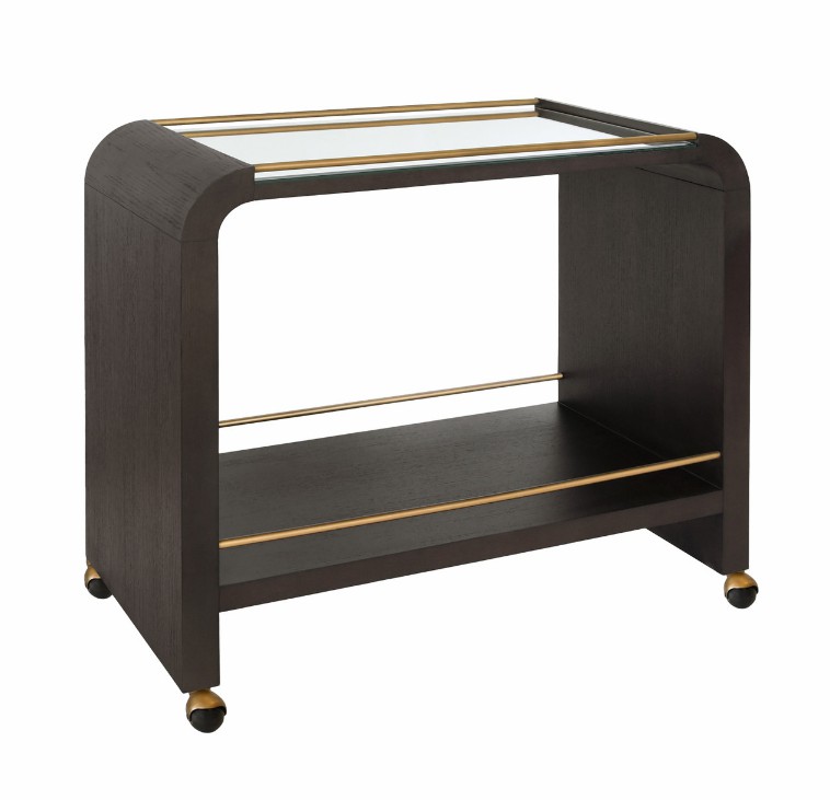 Myer Espresso Oak Bar Cart Bar Carts