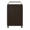 Myer Espresso Oak Bar Cart Bar Carts