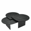 Naples Honed Black Marble Coffee Table – Set Of 3 Coffee Tables