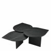 Naples Honed Black Marble Coffee Table – Set Of 3 Coffee Tables