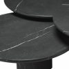 Naples Honed Black Marble Coffee Table – Set Of 3 Coffee Tables