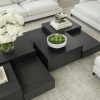 Nerone Charcoal Grey Oak & Brushed Brass Coffee Table Coffee Tables