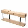 Nerone Natural Oak & Bronze Console Table Console Tables