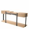 Nerone Natural Oak & Bronze Console Table Console Tables