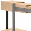 Nerone Natural Oak & Bronze Console Table Console Tables