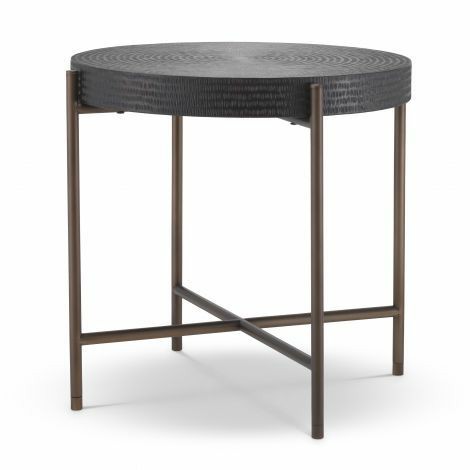 Nikos Gunmetal Side Table Furniture