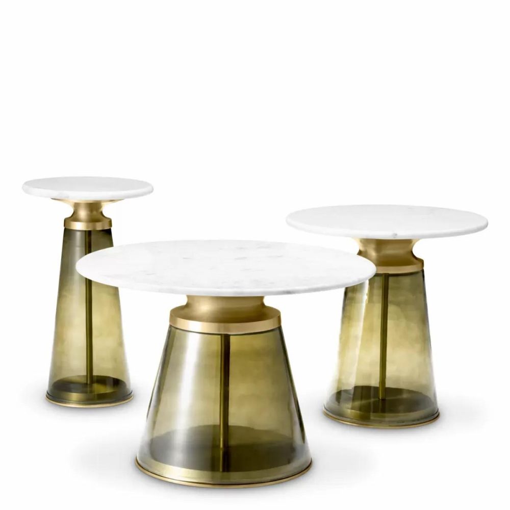 Norto Vintage Brass Side Table – Set Of 3 Furniture