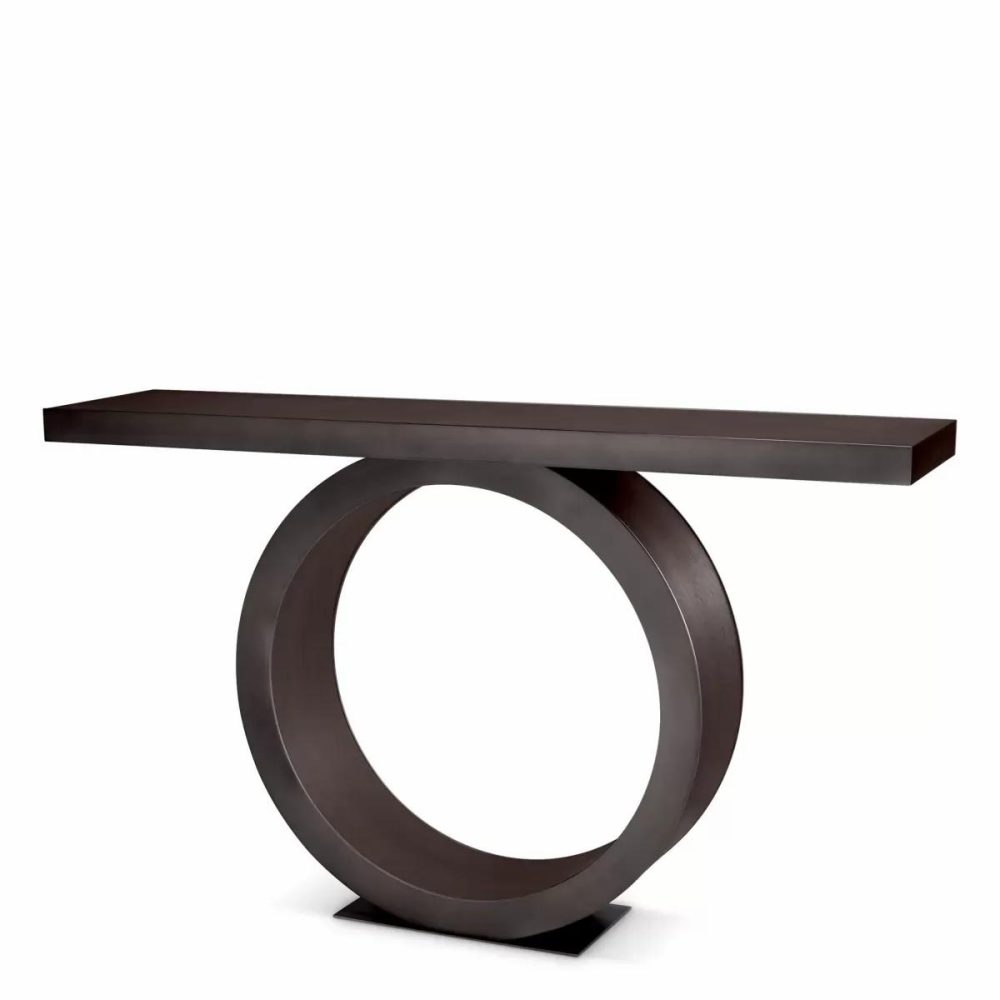 Odis Mocha Oak Console Console Tables