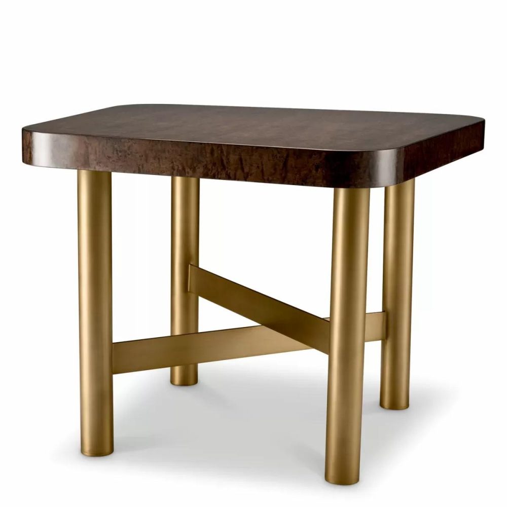 Oracle Brushed Brass Side Table Furniture