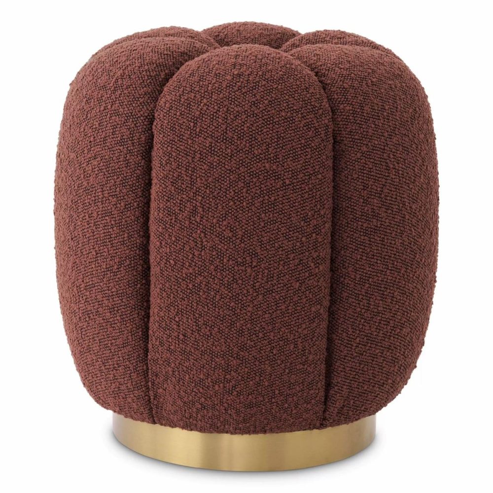 Orchanic Boucle Rouge Stool Furniture