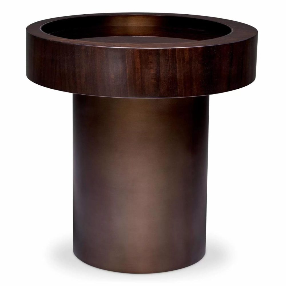 Otus Eucalyptus & Bronze Round Side Table Furniture